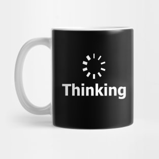 Thinking, loading wheel icon Mug